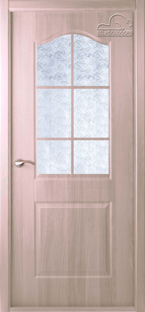 межкомнатные двери  Belwooddoors Капричеза Л со стеклом клён серебристый