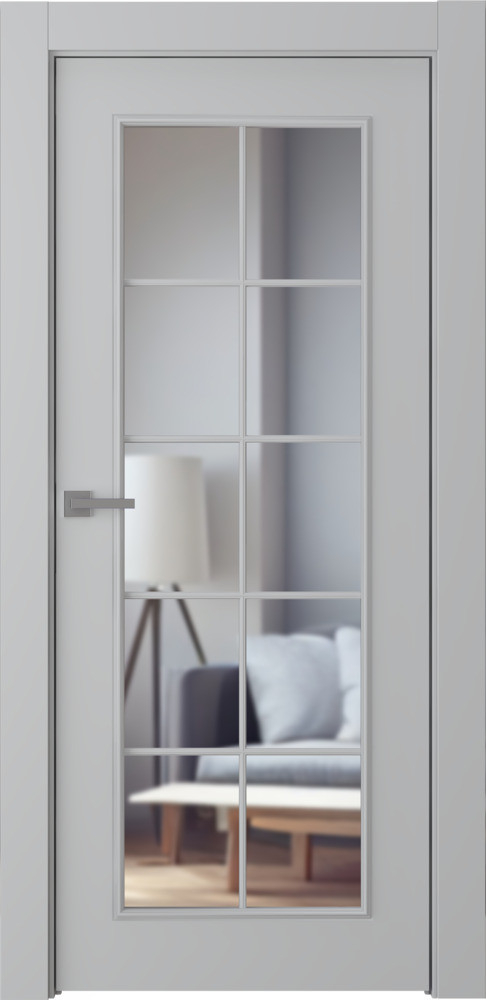 межкомнатные двери  Belwooddoors Ламира 1 прозрачное эмаль пепельная