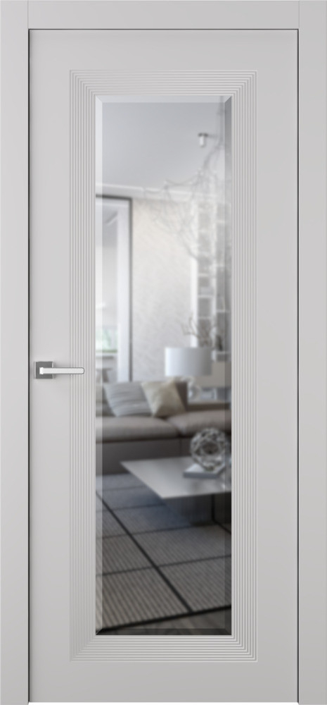 межкомнатные двери  Belwooddoors Либра 1 зеркало эмаль пепельная