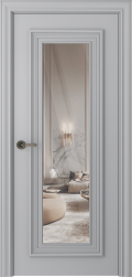 	межкомнатные двери 	Belwooddoors Палаццо 1 зеркало эмаль пепельная