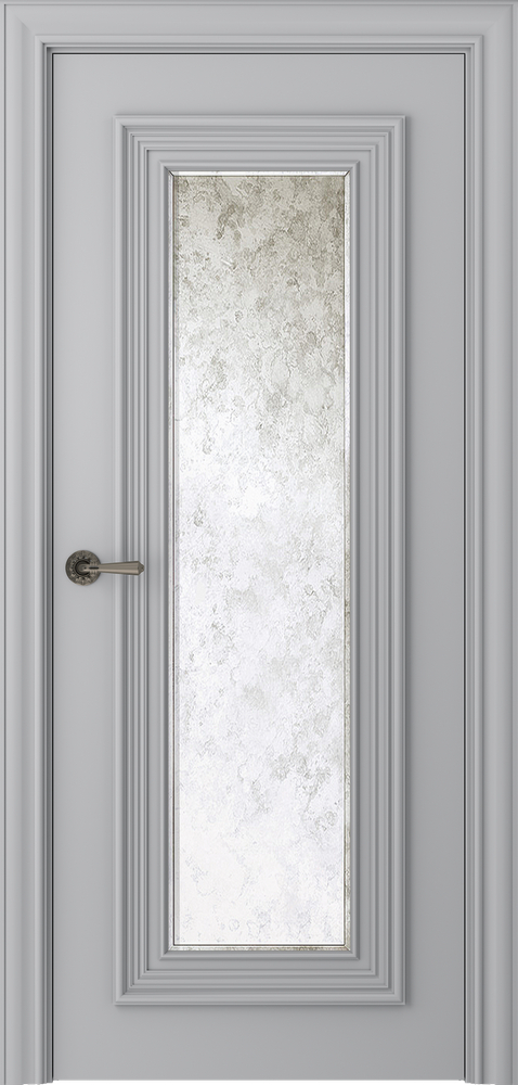 межкомнатные двери  Belwooddoors Палаццо 1 зеркало состаренное эмаль пепельная