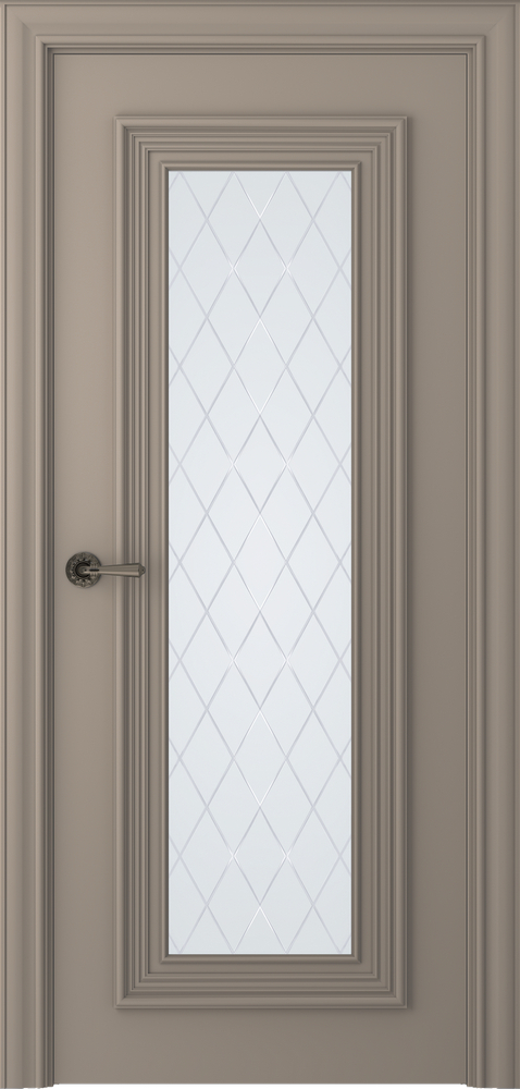 межкомнатные двери  Belwooddoors Палаццо 1 витраж 39 эмаль мокко