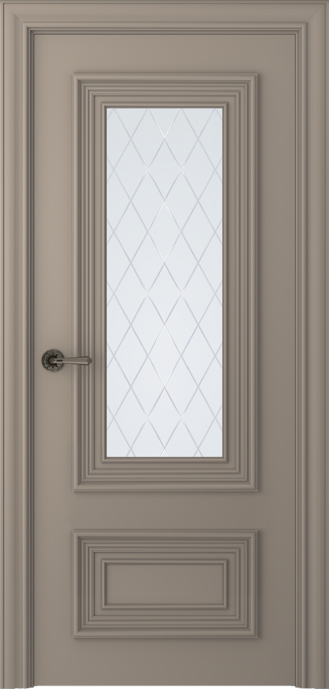 межкомнатные двери  Belwooddoors Палаццо 2 витраж 39 эмаль мокко