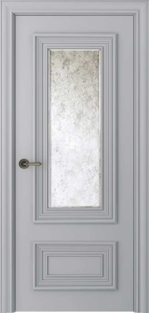 межкомнатные двери  Belwooddoors Палаццо 2 зеркало состаренное эмаль пепельная
