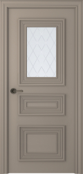 	межкомнатные двери 	Belwooddoors Палаццо 3/1 витраж 39 эмаль мокко