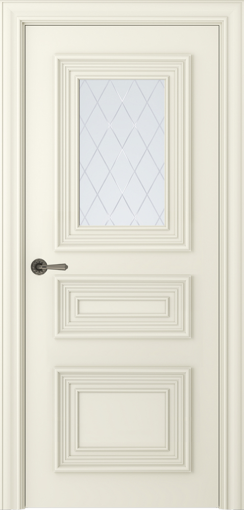 межкомнатные двери  Belwooddoors Палаццо 3/1 витраж 39 эмаль шампань
